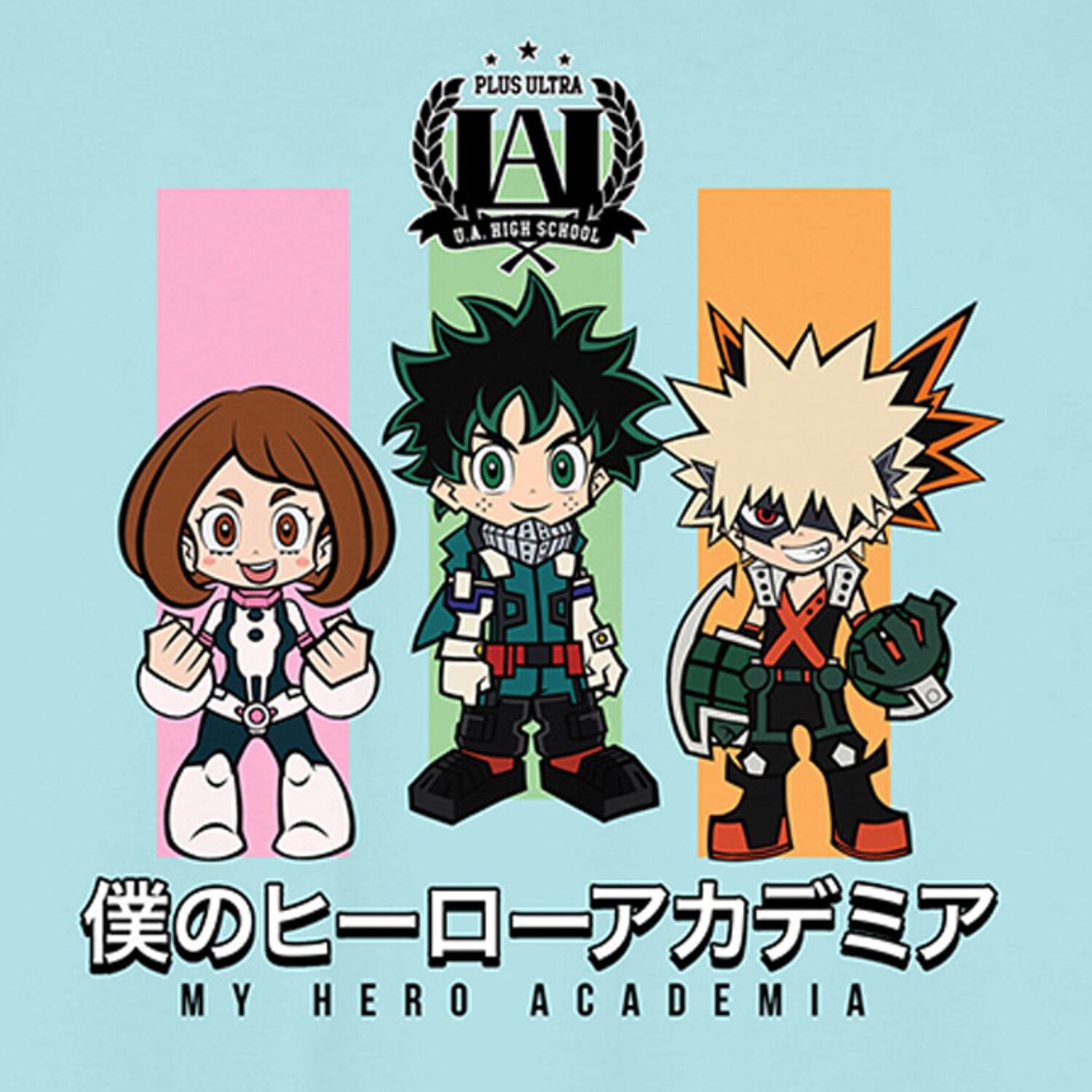 My Hero Academia Anime Chibi  Boyfriend Tee Womens Juniors Crew Neck Short Sleeve Loose Fit Graphic T-Shirt