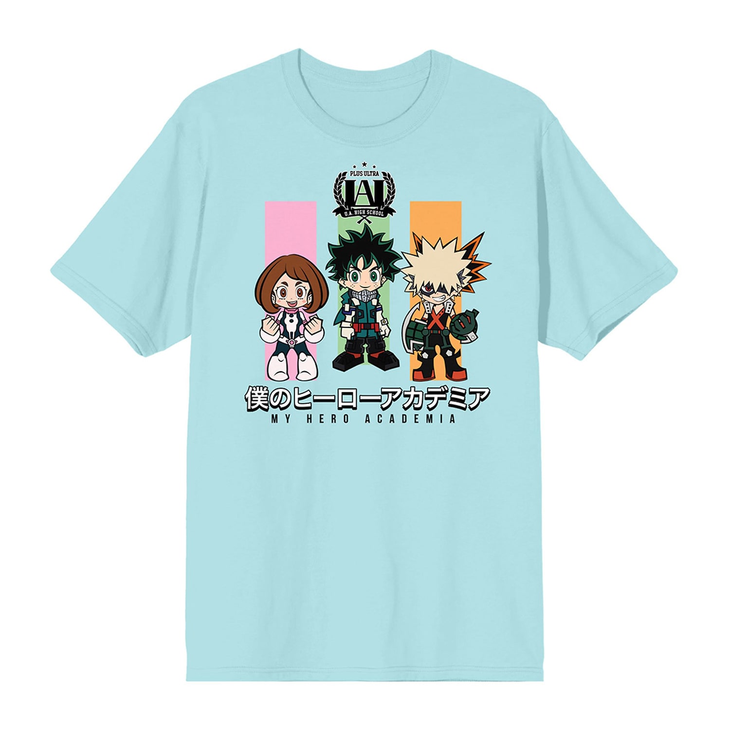 My Hero Academia Anime Chibi  Boyfriend Tee Womens Juniors Crew Neck Short Sleeve Loose Fit Graphic T-Shirt