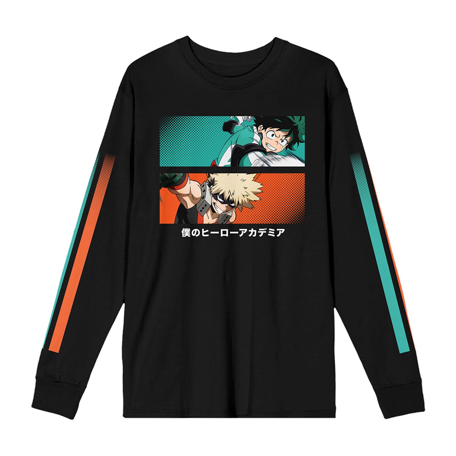 My Hero Academia Boyfriend Long Sleeve Womens Juniors Crew Neck Loose Fit Graphic T-Shirt