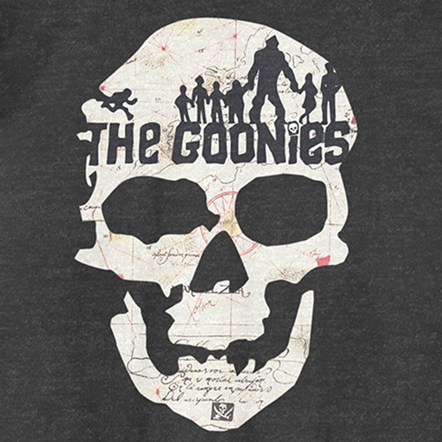 The Goonies Skull Boyfriend Tee Womens Juniors Crew Neck Short Sleeve Loose Fit Graphic T-Shirt