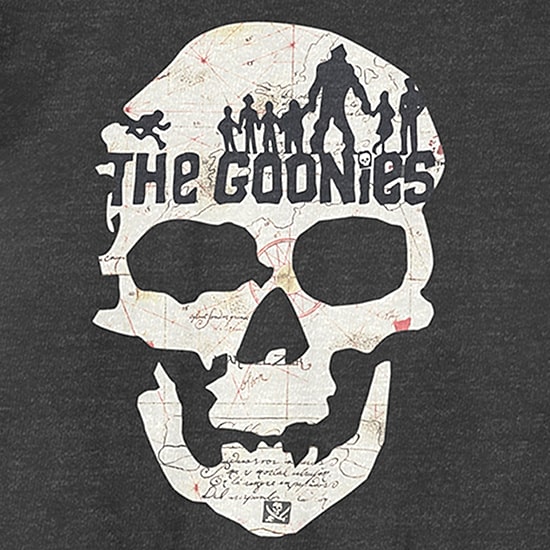 The Goonies Skull Boyfriend Tee Womens Juniors Crew Neck Short Sleeve Loose Fit Graphic T-Shirt