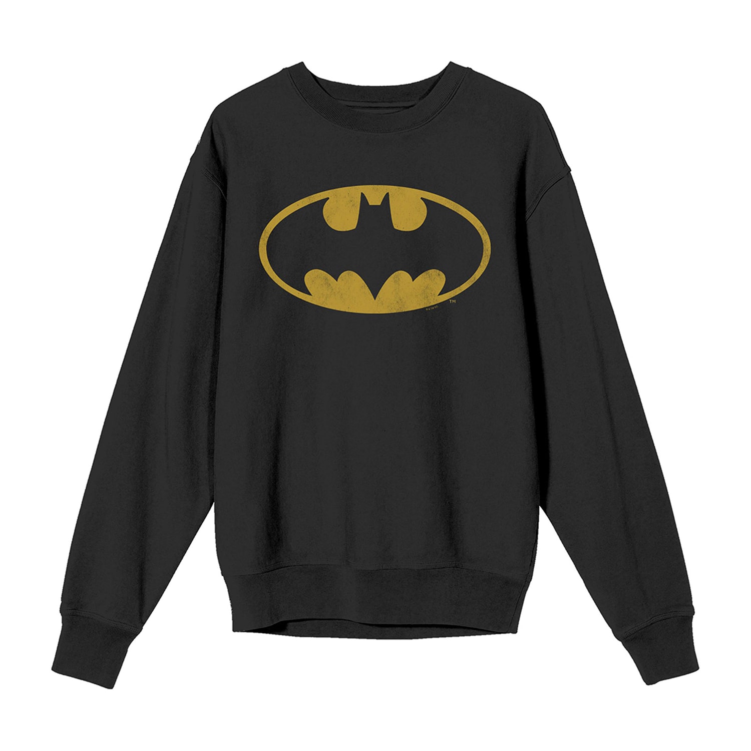 Womens Juniors Crew Neck Long Sleeve Batman Sweatshirt