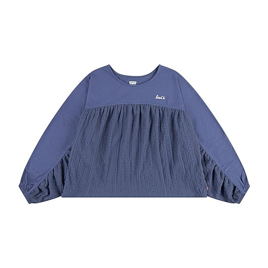 Levi's® Big Kid Girls Round Neck Long Sleeve Blouse