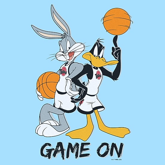 Mens Short Sleeve Looney Tunes Basketball Graphic T-Shirt