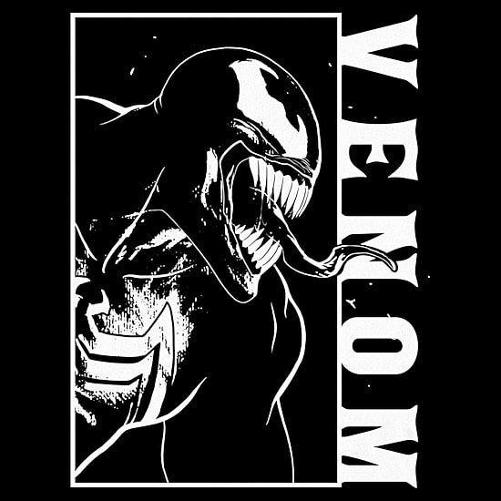 Mens Short Sleeve Venom Graphic T-Shirt