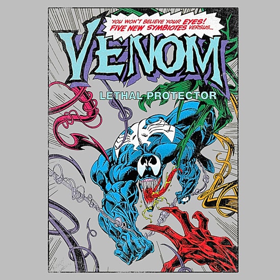 Mens Short Sleeve Venom Graphic T-Shirt