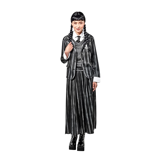 Womens Black Nevermore Academy Uniform The Addams Family Wednesday Addams 3-pc. Costume