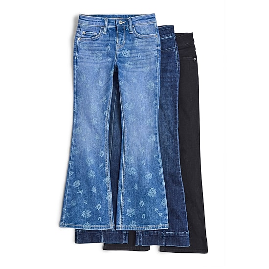 Thereabouts Little & Big Kid Girls Adjustable Waist Stretch Fabric Superflex Mid Rise Regular Fit Bootcut Jean