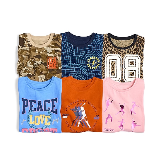 Xersion Little & Big Kid Girls Crew Neck Short Sleeve Regular Fit Graphic T-Shirt