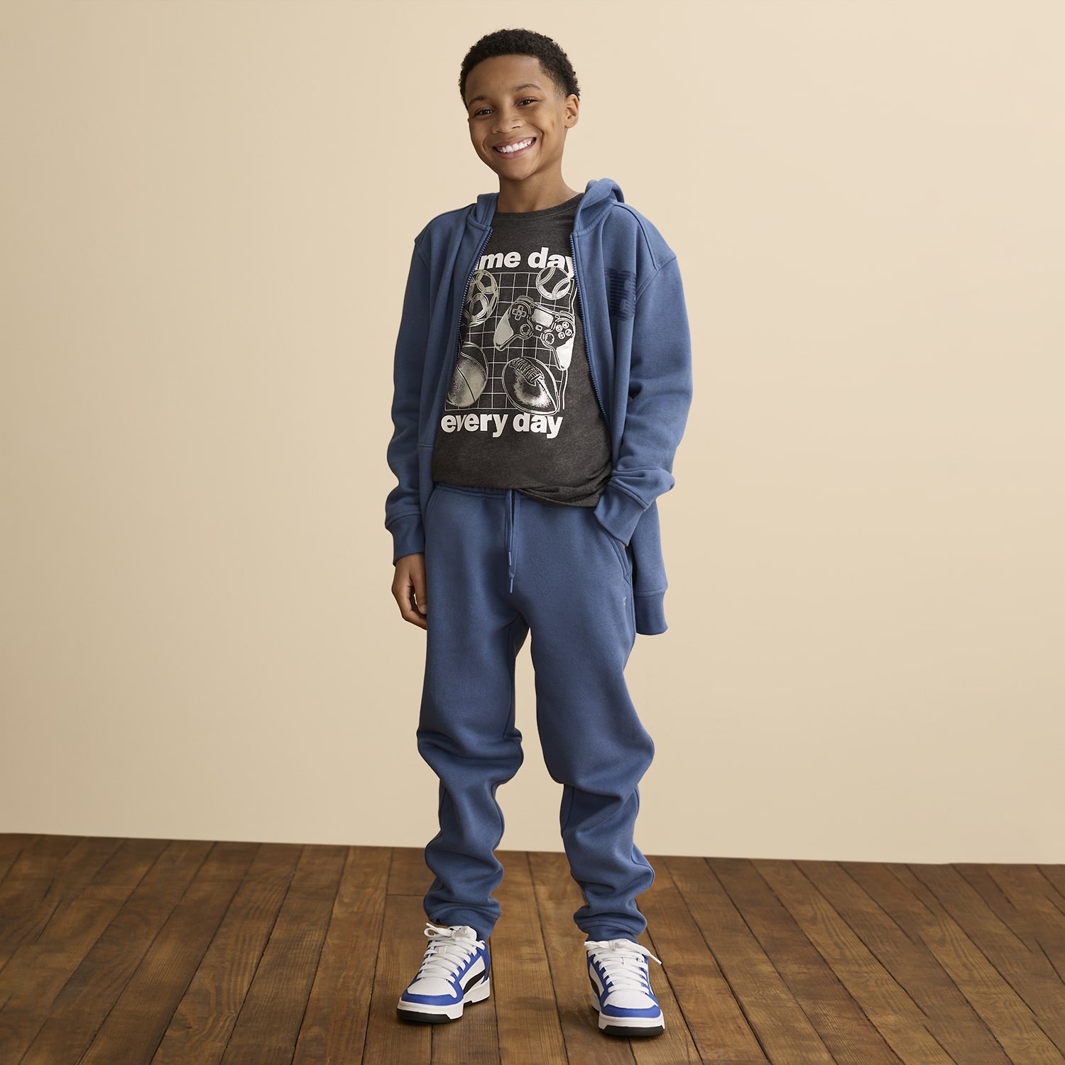 Xersion Little & Big Kid Boys Cuffed Mid Rise Regular Fit Fleece Jogger Pant