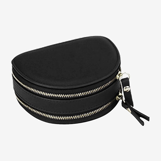 Mele And Co Duo Mini Black Jewelry Travel Case