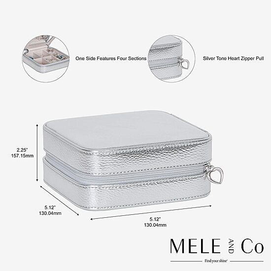 Mele And Co Luna Mirrored Jewelry Travel Case