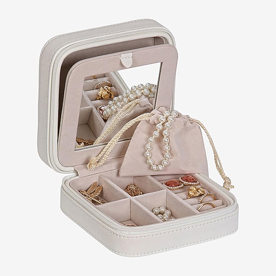 Mele And Co Dana Mirrored Jewelry Travel Case