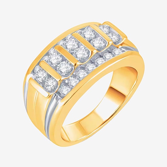 Mens 1½ CT. T.W. Genuine Diamond 10K or 14K Gold Ring