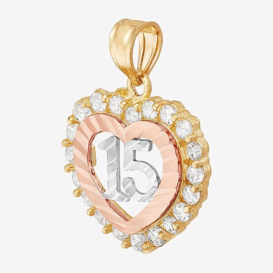 Womens 14K Gold Heart Pendant