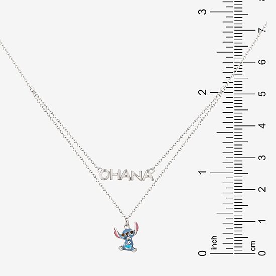 Disney Collection Girls Sterling Silver 15 Inch Pendant Necklace