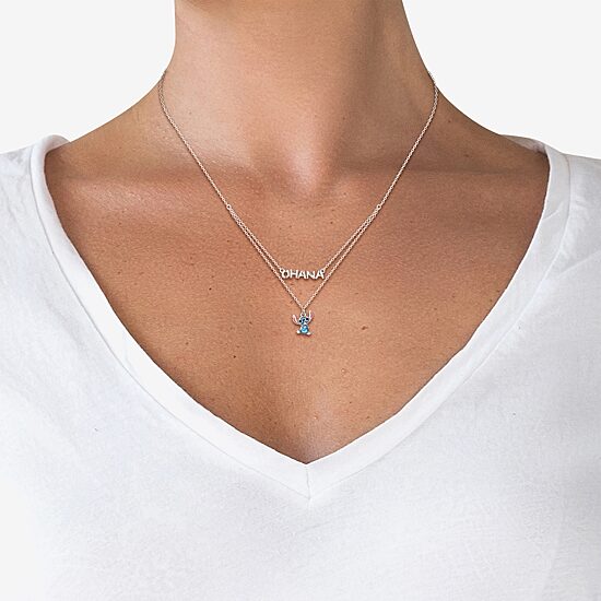 Disney Collection Girls Sterling Silver 15 Inch Pendant Necklace