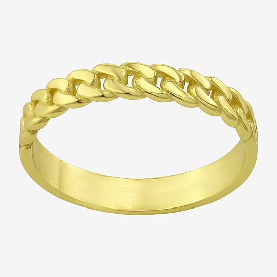 Womens 20MM 14K Gold Over Silver Band