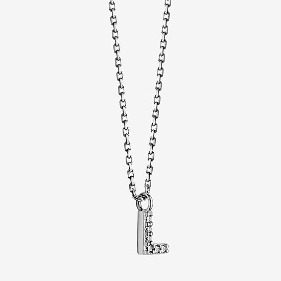 Womens Diamond Accent Cubic Zirconia Sterling Silver Round 18 Inch Pendant Necklace