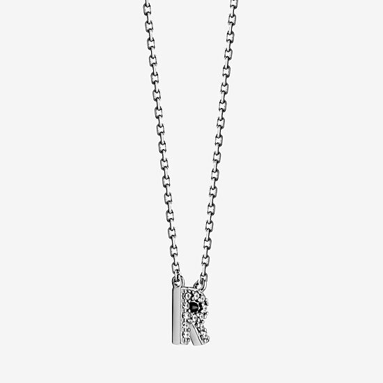 Womens Diamond Accent Cubic Zirconia Sterling Silver Round 18 Inch Pendant Necklace