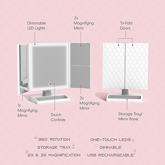 SLF Led Trifold Armoire Mirror