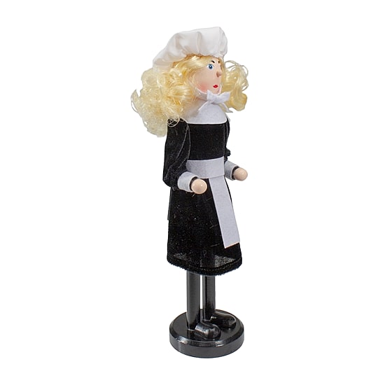 14'' Pilgrim Woman Wooden Fall Harvest Thanksgiving Nutcracker