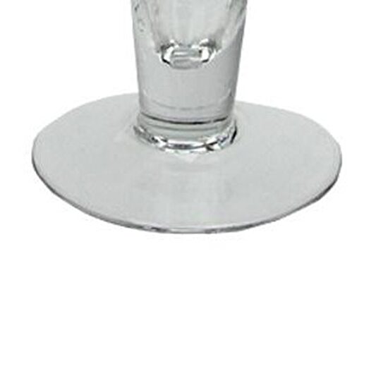 16'' Clear Swirled Glass Taper Candle Holder