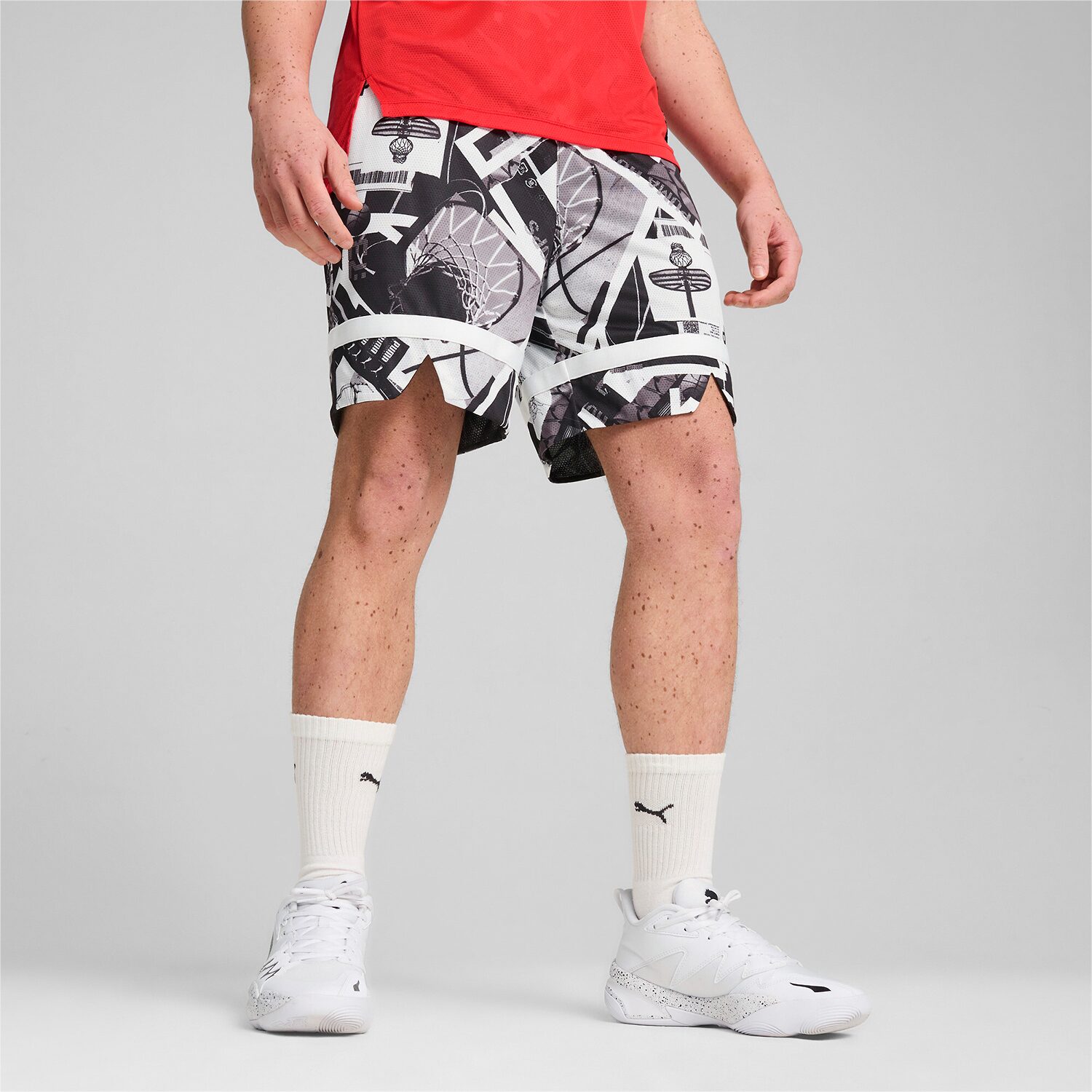 PUMA Mens 8" Moisture Wicking Quick Dry Workout Shorts
