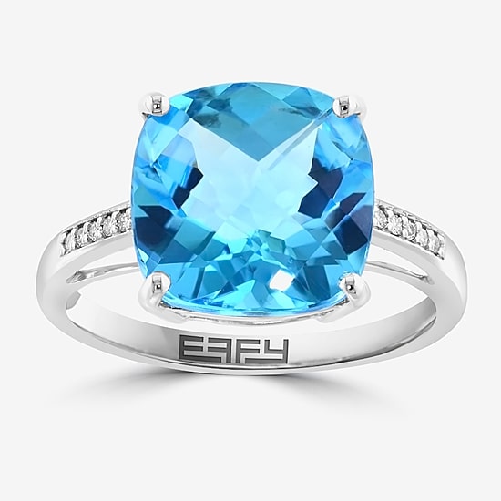 Effy Final Call  Womens Genuine Gemstone 14K White/Yellow/Rose Gold Cushion Cocktail Ring