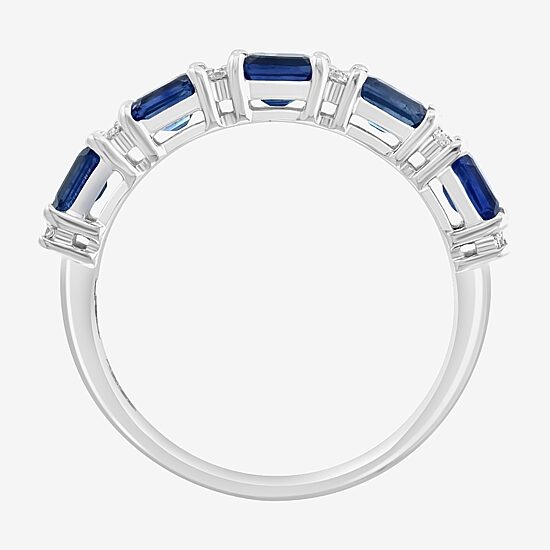 Effy Final Call Womens 1/7 CT. T.W. Lab Created Blue Sapphire 14K Gold Cocktail Ring
