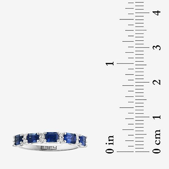 Effy Final Call Womens 1/7 CT. T.W. Lab Created Blue Sapphire 14K Gold Cocktail Ring
