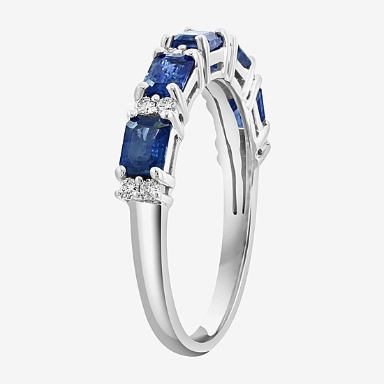 Effy Final Call Womens 1/7 CT. T.W. Lab Created Blue Sapphire 14K Gold Cocktail Ring