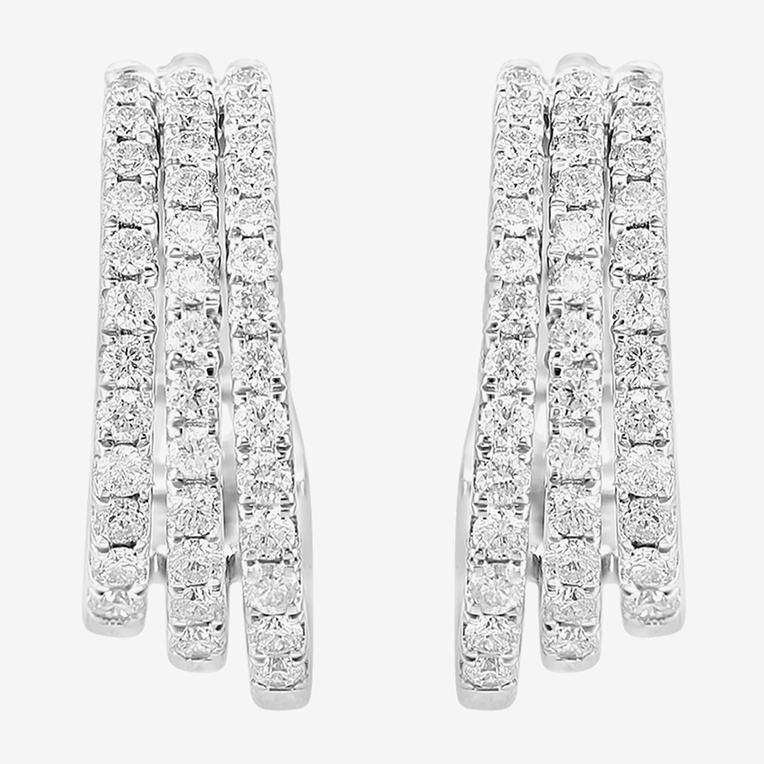 Effy Final Call (G / Vs2-Si1) 1 CT. T.W. Lab Grown White Diamond Sterling Silver 76mm Stud Earrings