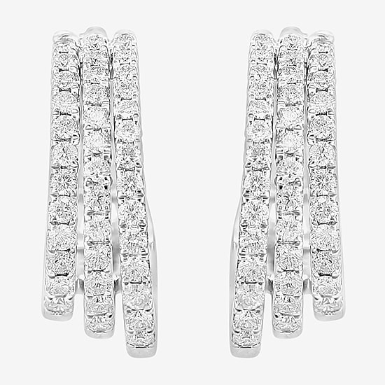 Effy Final Call (G / Vs2-Si1) 1 CT. T.W. Lab Grown White Diamond Sterling Silver 76mm Stud Earrings