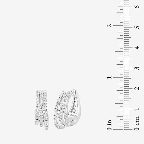 Effy Final Call (G / Vs2-Si1) 1 CT. T.W. Lab Grown White Diamond Sterling Silver 76mm Stud Earrings