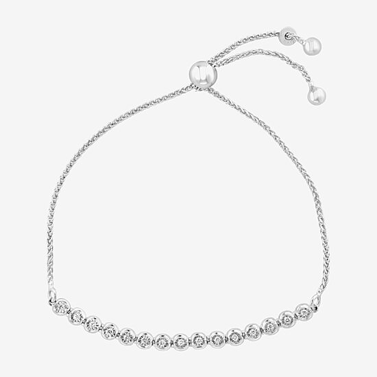 Effy Final Call (G / Si1-Si2) Womens 1/7 CT. T.W. Lab Grown White Diamond Sterling Silver Bolo Bracelet