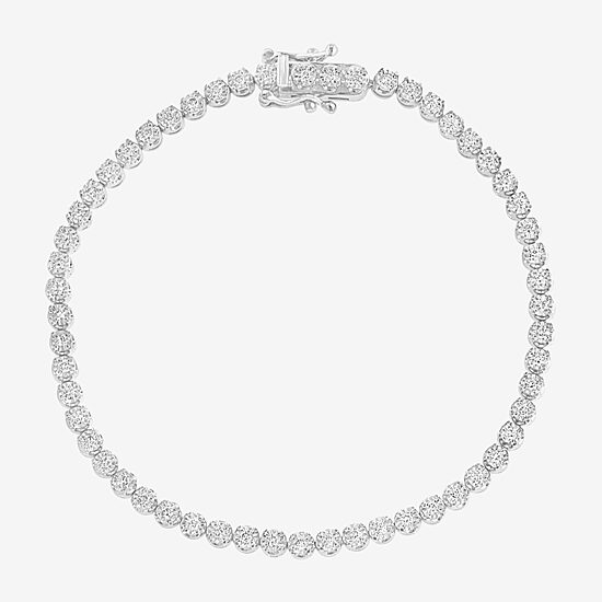Effy Final Call (G / Si1-Si2) Womens 1 CT. T.W. Lab Grown White Diamond Sterling Silver 7 Inch Tennis Bracelet