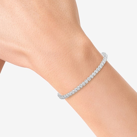 Effy Final Call (G / Si1-Si2) Womens 1 CT. T.W. Lab Grown White Diamond Sterling Silver 7 Inch Tennis Bracelet