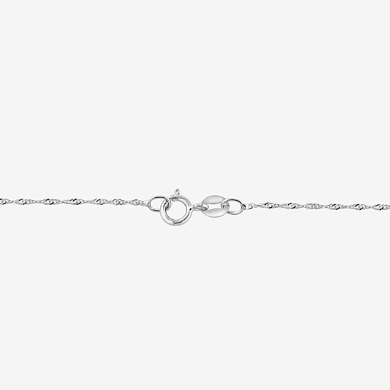 Effy Final Call Womens 1/2 CT. T.W. Natural White Diamond Sterling Silver Flower 16 Inch Pendant Necklace