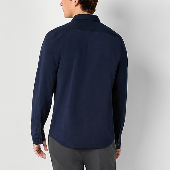 Stylus Mens Long Sleeve Regular Fit Button-Down Shirt