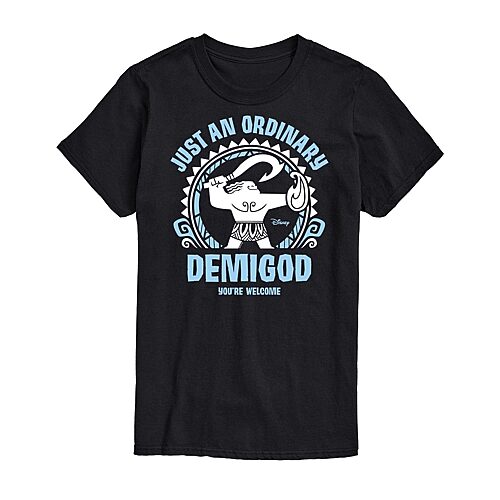 Mens Short Sleeve Moana Graphic T-Shirt, Medium, Black