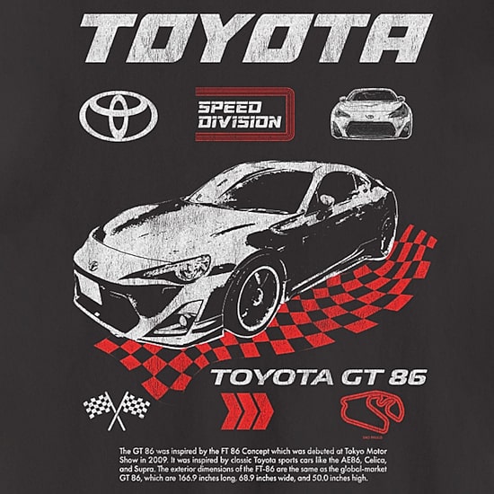 New World Toyota Mens Crew Neck Short Sleeve Regular Fit Graphic T-Shirt