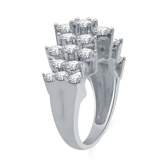 Womens 3 CT. T.W. Natural White Diamond 10K Gold Band