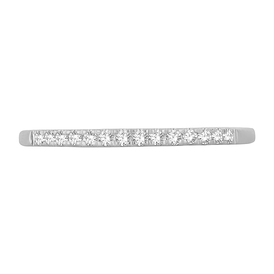 Womens 1/10 CT. T.W. Natural White Diamond 10K Gold Wedding Band