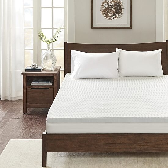 Sleep Philosophy 2" Gel Memory Foam All Season Reversible Hypoallergenic Cooling Mattress Topper