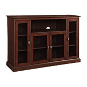 Summit Highboy TV Stand with Storage Cabinets and Shelves