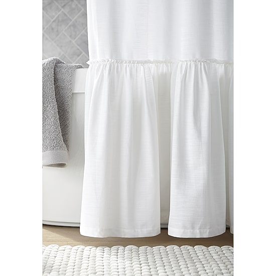 Linden Street Solid Ruffle Shower Curtain