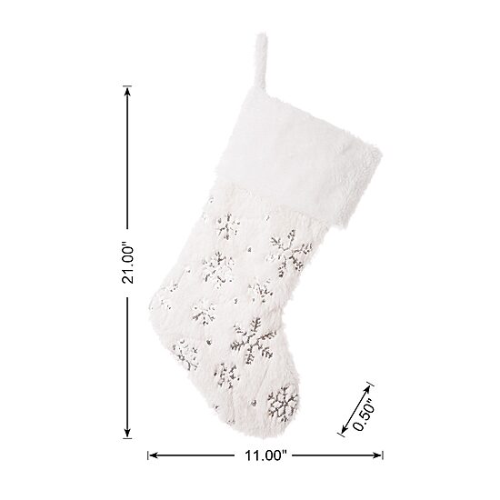 Glitzhome 2pc Plush Christmas Stocking