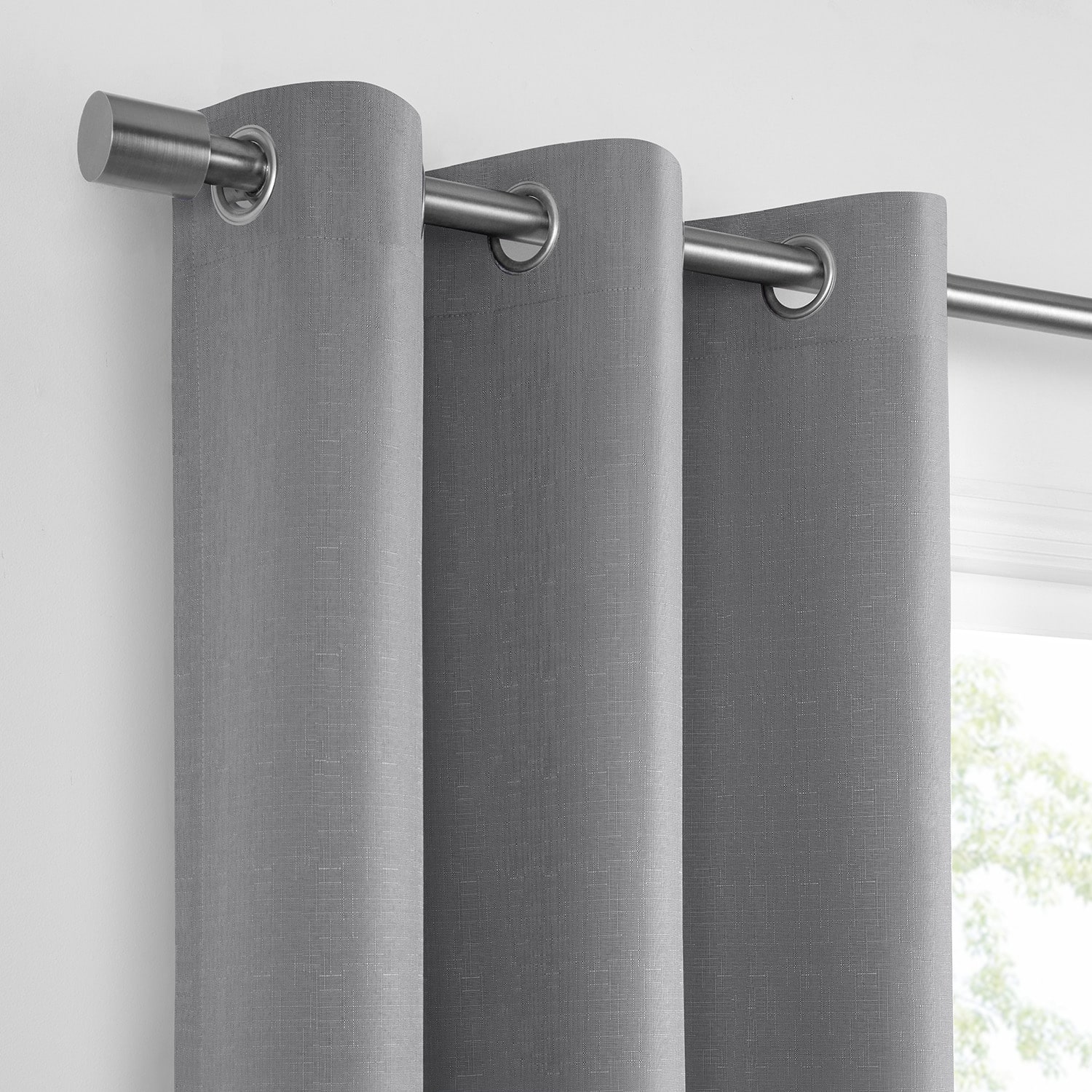 Under the Stars Kids Hayden Textured Grommet Top Energy Saving 100% Blackout Single Curtain Panel