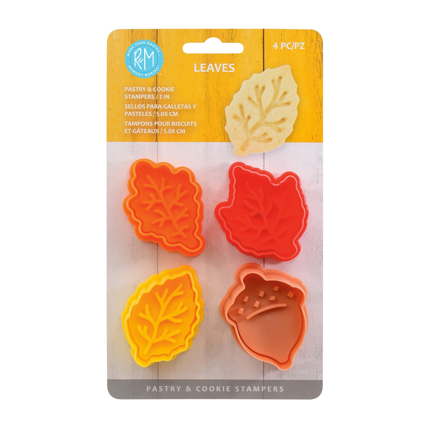 R&M International Llc Leaves 4-pc. Pastry and Cookie Stamper